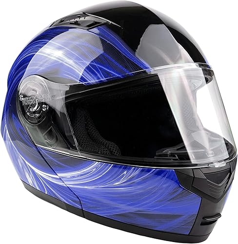 Miniatura 3 de Typhoon TH158 - Casco modular de cara completa con visera doble, para moto de nieve, con protección con calefacción, caja de respiración (breath box)