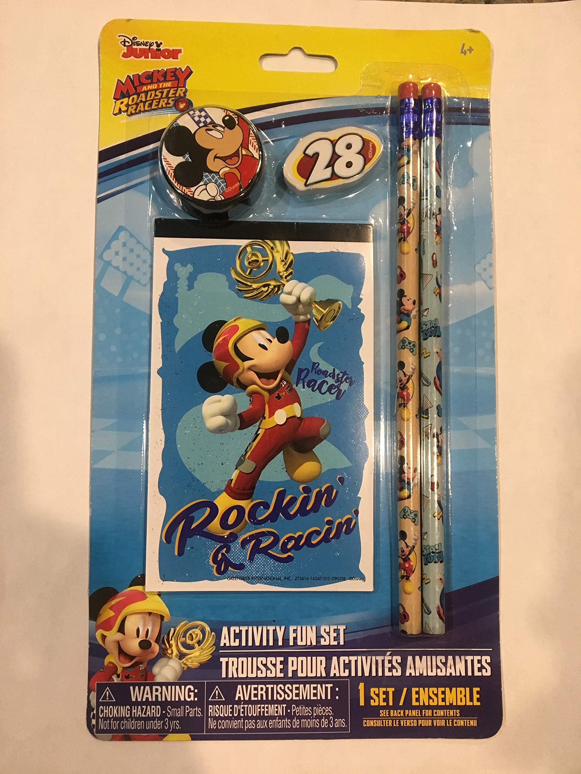 Party Express Mickey Mouse Set Two Pencils, Eraser, Memo Pad and Sharpener