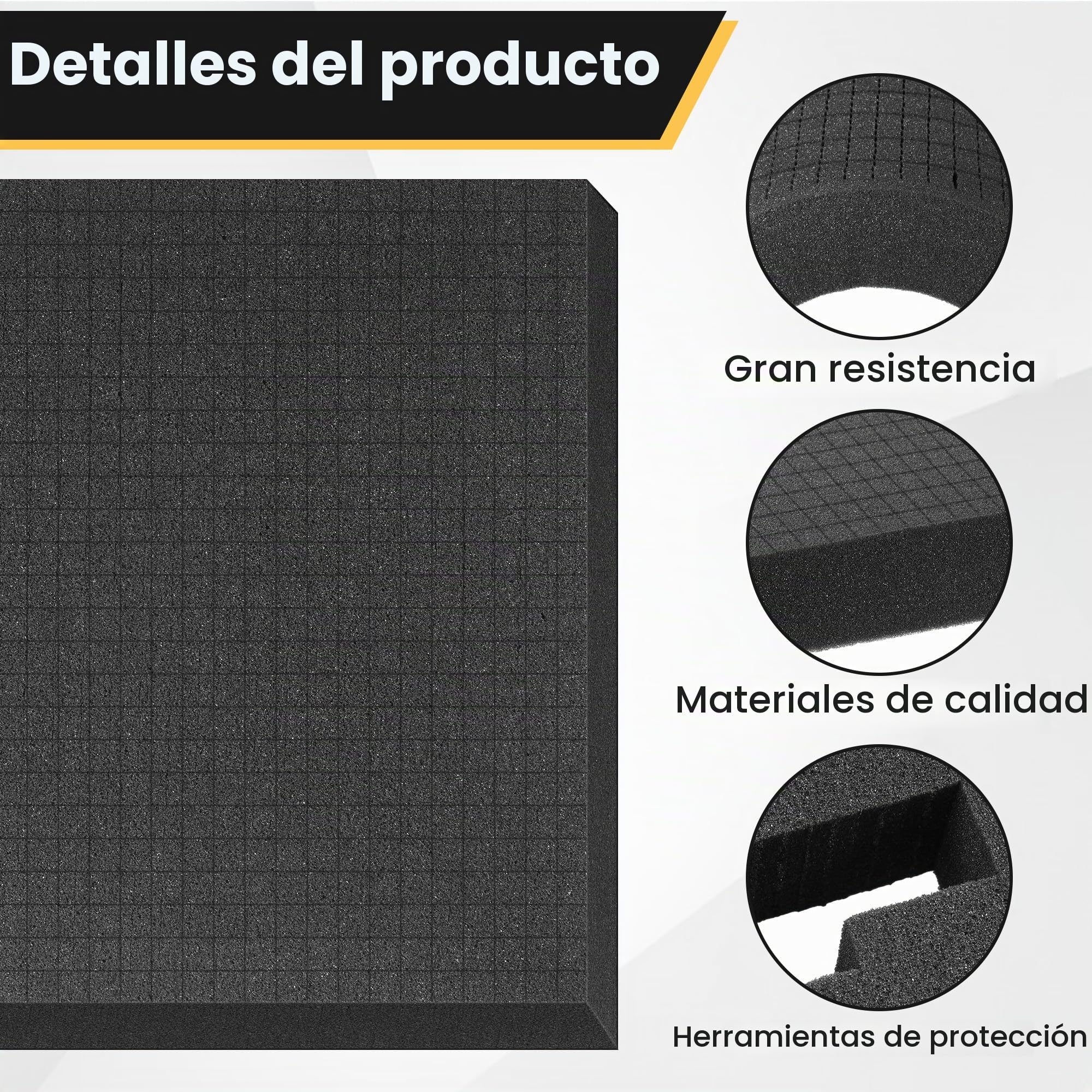 KUOGAS 4 Piezas de Espuma para Herramientas 400 x 300 x 50 mm (4 Unidades)