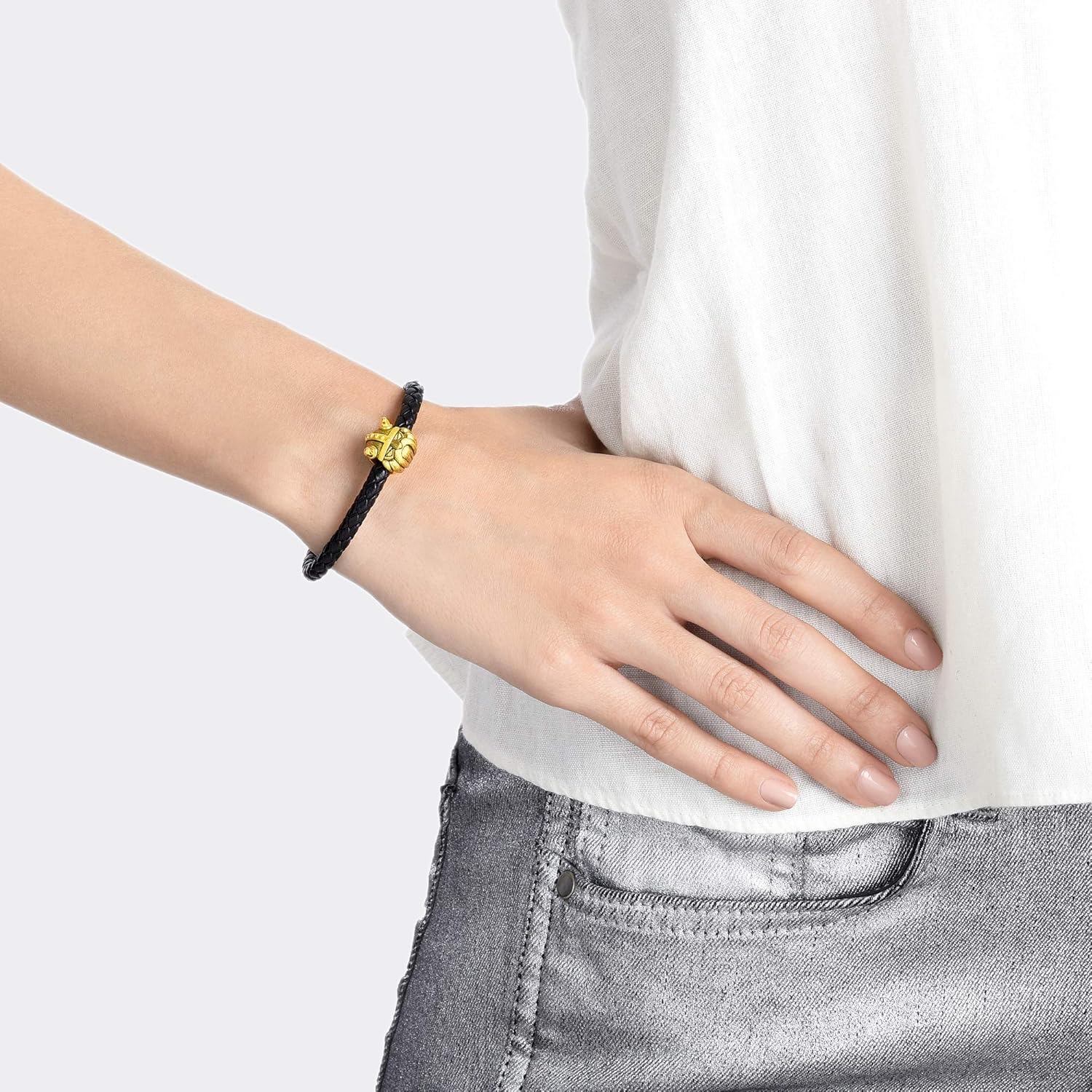 CHOW SANG SANG 999 24K Gold Charme Viking Pirates Charm Bracelet for Men & Women 90097C