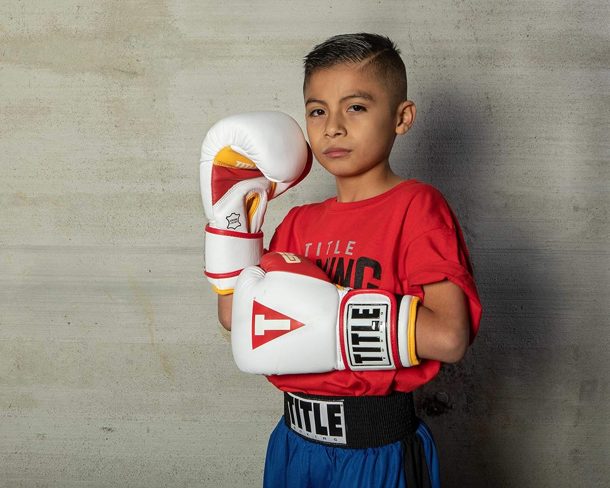 Title Boxing Gel World V2T Bag Gloves, White/Red/Gold, Medium