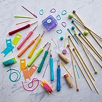 Vista 8 de Boye Contenedor de madera con tapa naranja, accesorio de ganchillo, tamaño 18, multicolor 7 (42-40040)