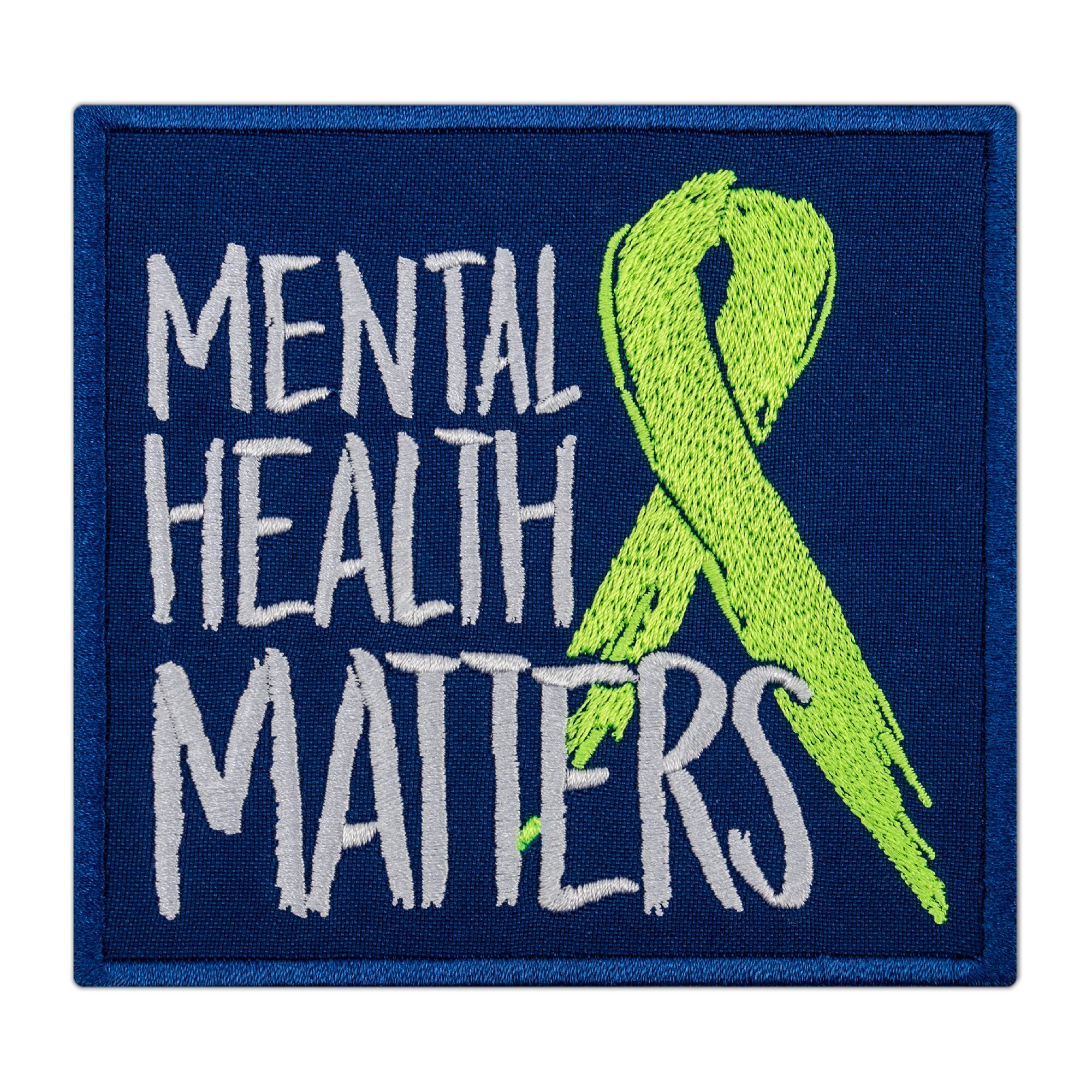 EMBROVERSE Mental Health Matters Patch - Embroidered Iron On Patches - Size: 4.3 x 4.1 inches