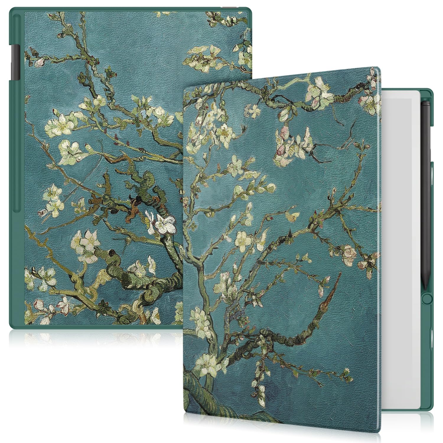 Case Compatible with Remarkable Paper Pro 11.8 Paper Tablet 2024 Released, Folio Protective Case with Pen Holder,Apricot Blossom