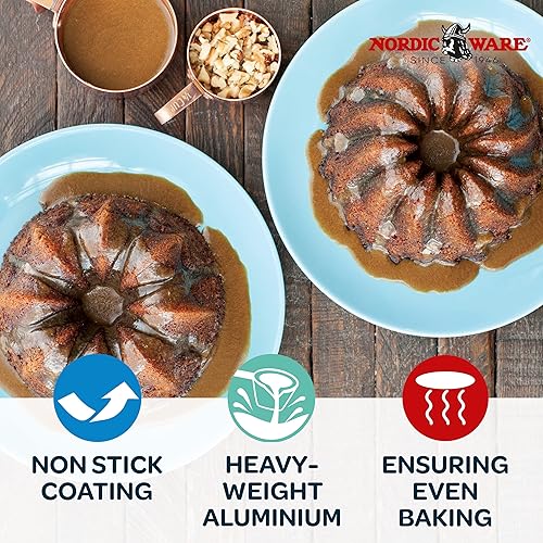 Miniatura 4 de Nordic Ware - Molde de pan Bavaria pro fundido, Dúo, Gris