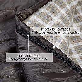 HiZYNICE Sleeping Bags for Adults Large Wide Cold Weather 0 Degree XL XXL Plus Size Oversized,Olive Brown Left Zip