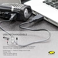 Vista 4 de NiteRider Lumina Micro 850 - Luz delantera para bicicleta, Sabre 80, luz trasera para bicicleta, paquete combinado - LED USB recargable faro