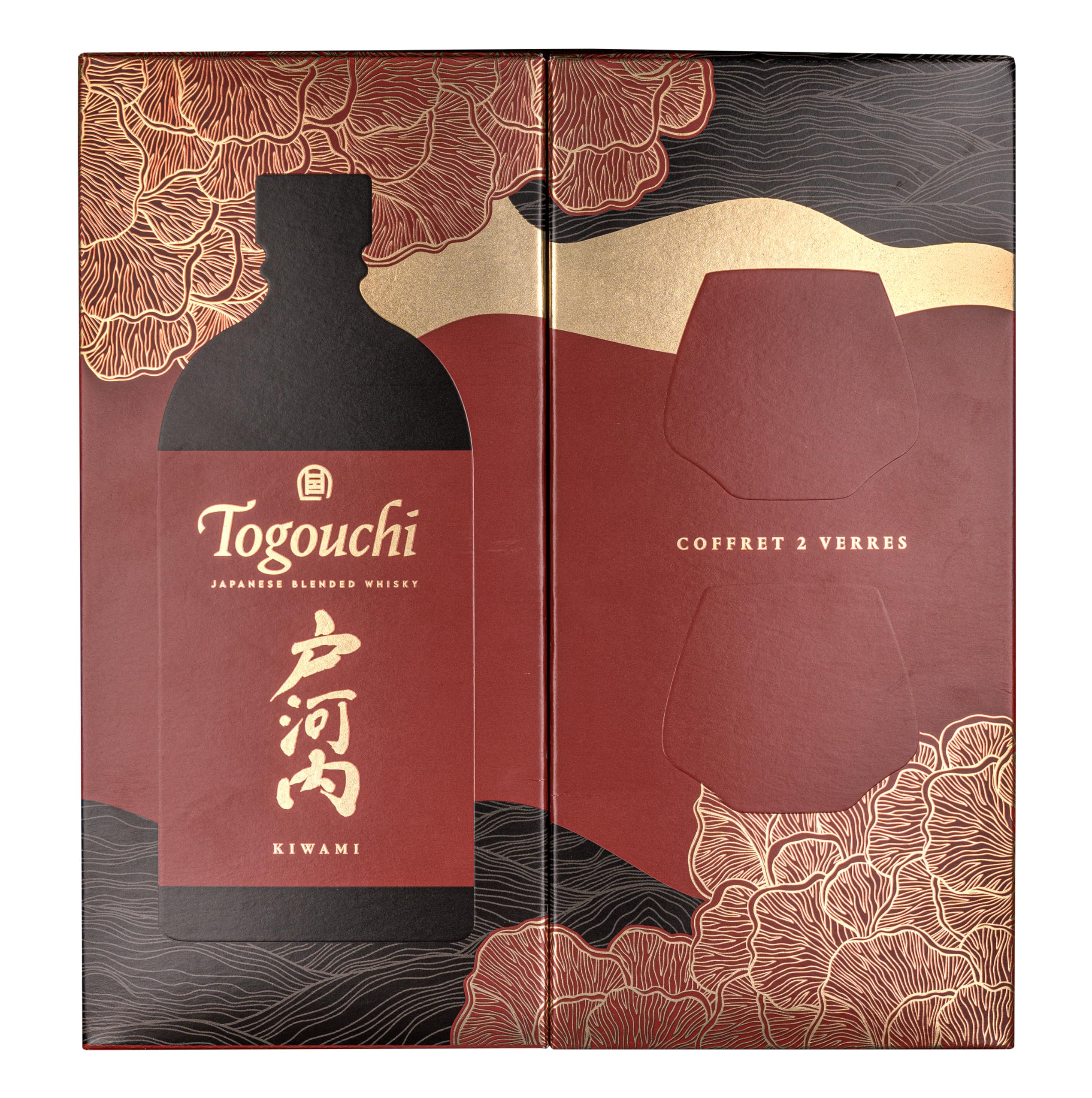Togouchi Kiwami Whisky Japonais Coffret + 2 verres 40° 70cl