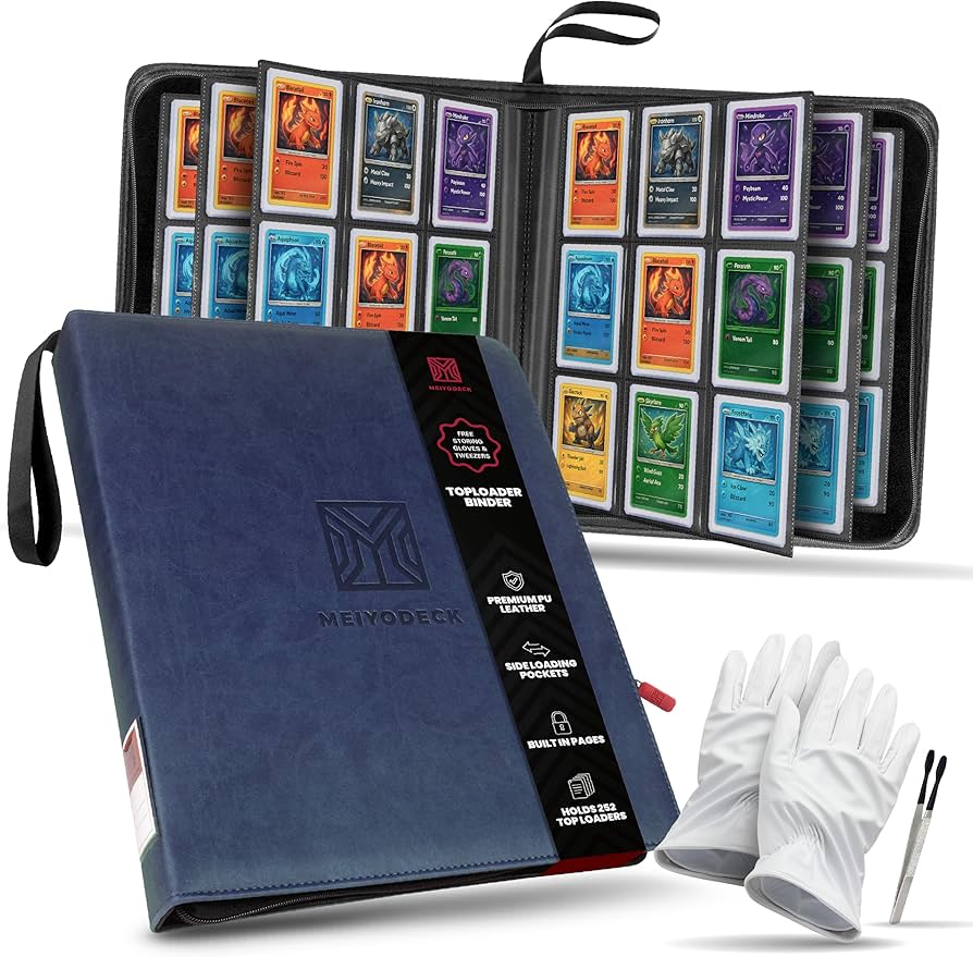 card binder that fits top loaders Amazon.com: Toploader Binder, Holds 288 Toploaders, 9-Pocket Ringless  Double-Sided Pockets, Waterproof Top Loader Card Storage : Toys & Games