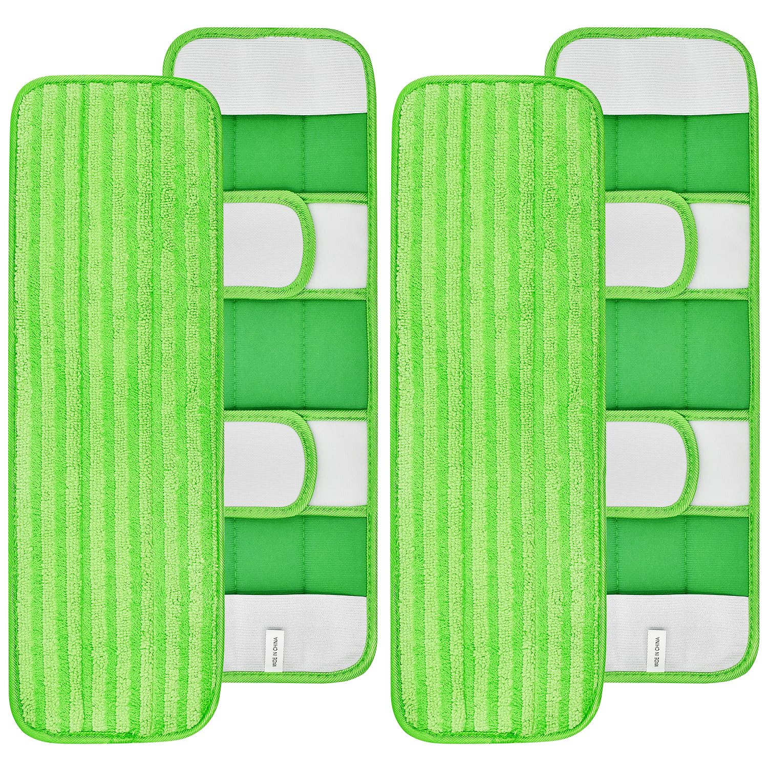 Paquete de 4 almohadillas de microfibra para fregonas Swiffer XL, paños reutilizables para trapear húmedos y secos compatibles con Swiffer Sweeper XL, repuestos de fregona XL lavables para todas las