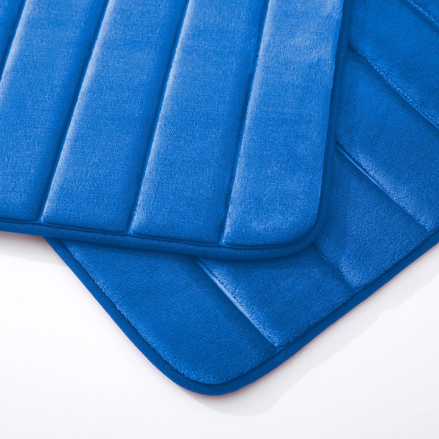 Yafa Home Fashion 2pc Bath Rug Set, Memory Foam; Water Absorbent & Non-Slip Bathmats(Royal Blue)