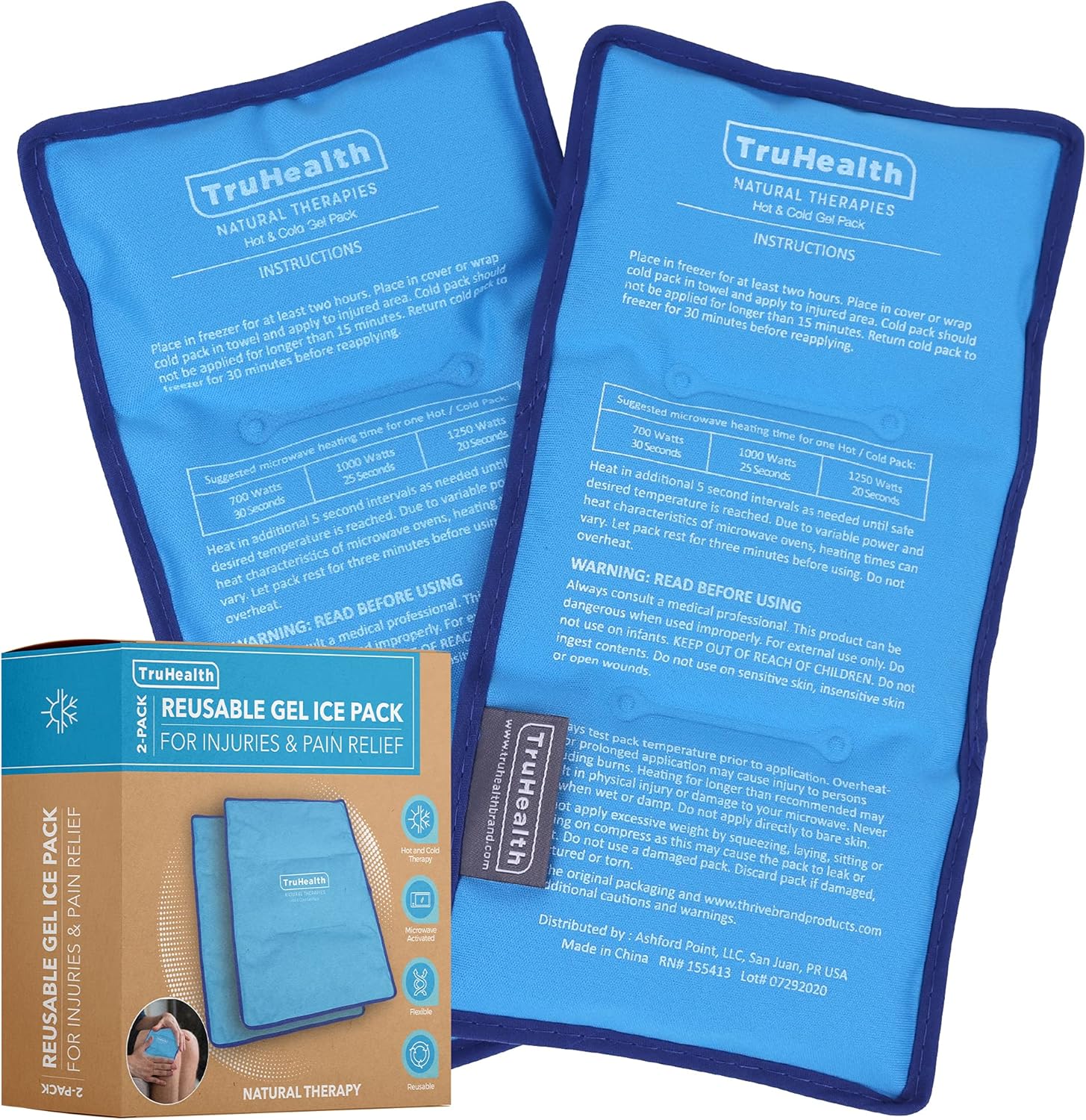 Truhealth Ice Pack for Injuries (Pack of 2) FSA HSA