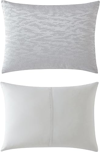 Miniatura 4 de Vera Wang - Juego de funda nórdica King, ropa de cama de lujo con fundas a juego, decoración del hogar de diseño (gris ilusión, King)