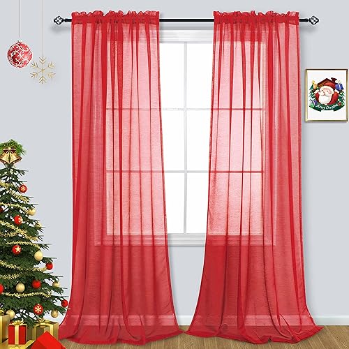 Miniatura 10 de Cortinas traslúcidas negras de 96 pulgadas de largo para sala de estar, juego de 2 paneles con bolsillo para barra, cortinas negras para ventana
