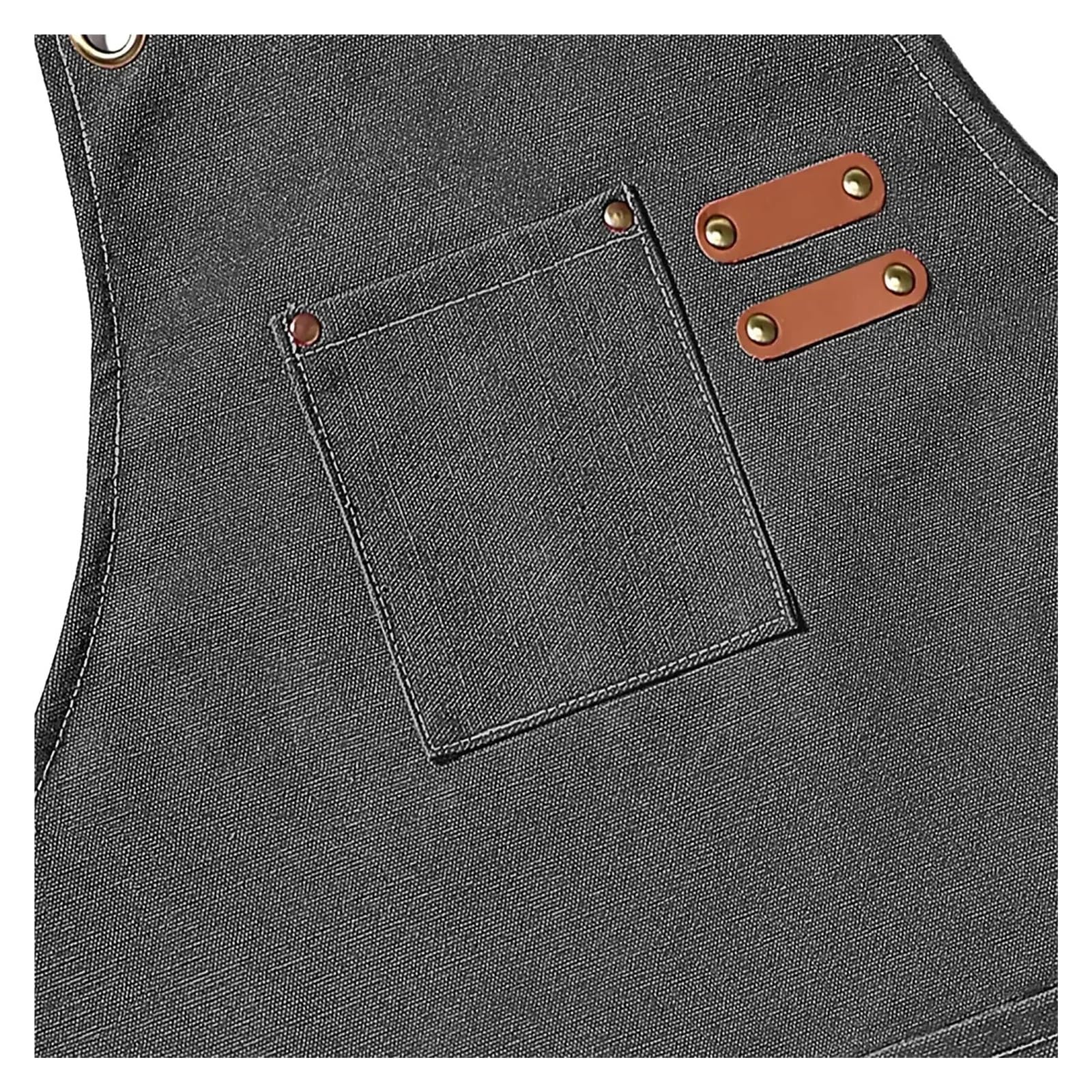 Delantales de cocina lona 2 uds for mujer, hombre, delantal trabajo Chef para Cocinar