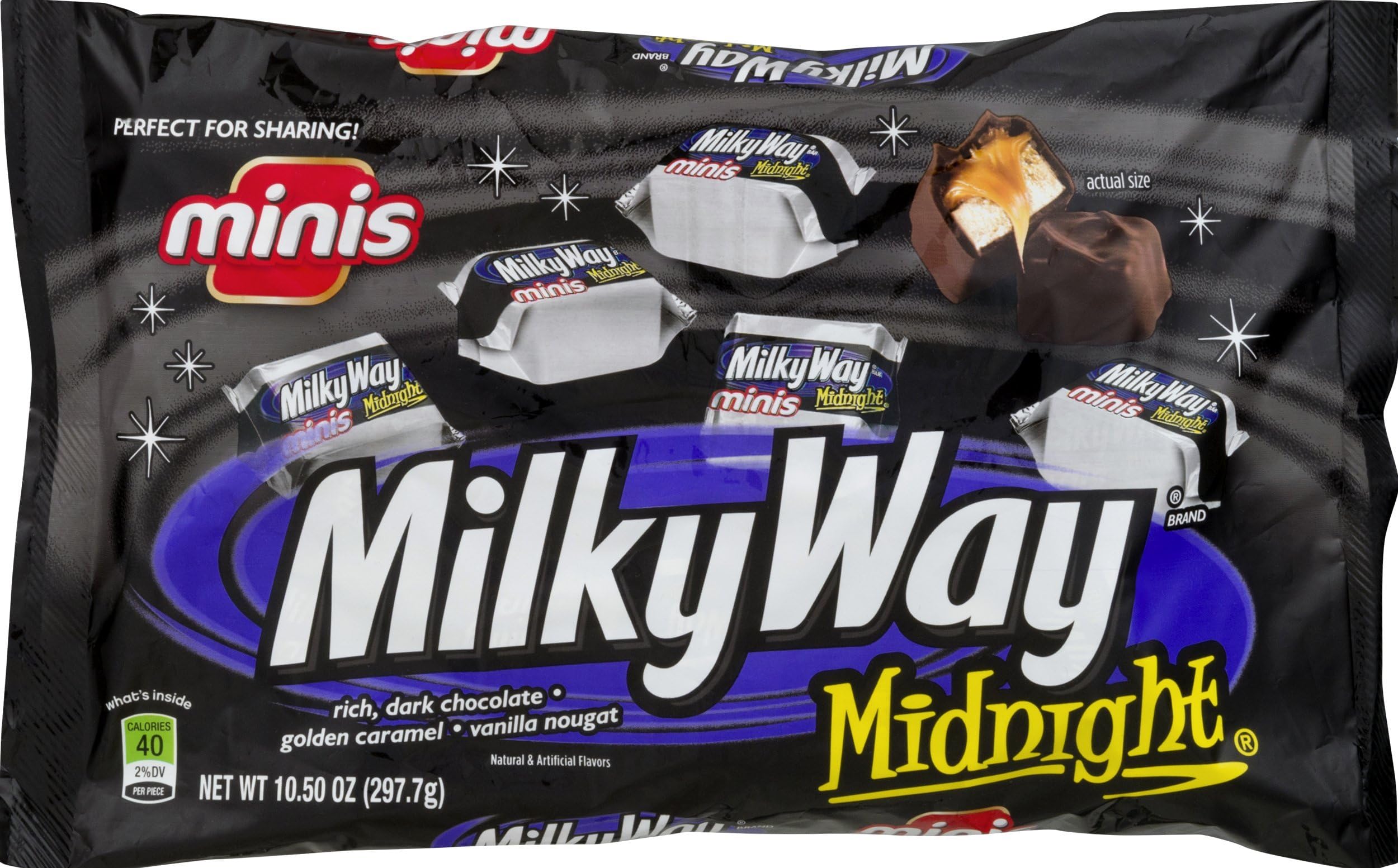 Milky Way Minis Midnight, 10.5 OZ (Pack of 2)