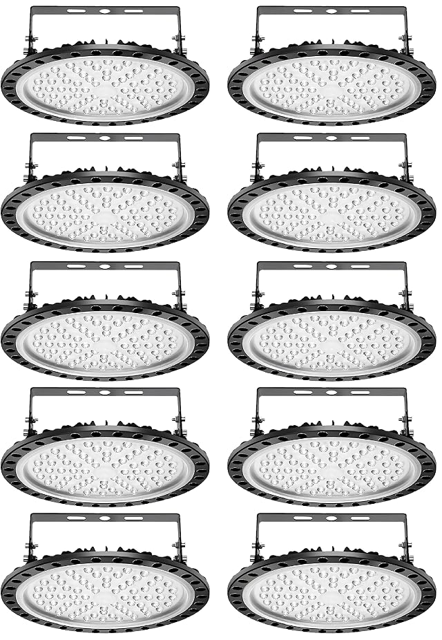 Viugreum 300W UFO LED High Bay Light 30000LM 6500K Daylight White LED Warehouse Lighting IP65 Waterproof Commercial Bay