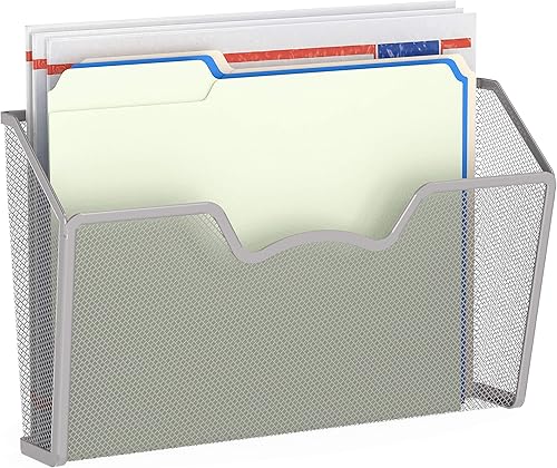 Miniatura 9 de Simple Houseware Soporte organizador de archivos de bolsillo único para montaje en pared, 3 paquetes, negro