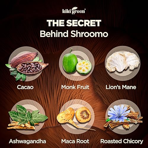 Miniatura 3 de SHROOMO alternativa al café de hongos  Mezcla maestra de melena de león, Ashwagandha para claridad mental, energía y enfoque, raíz de maca,