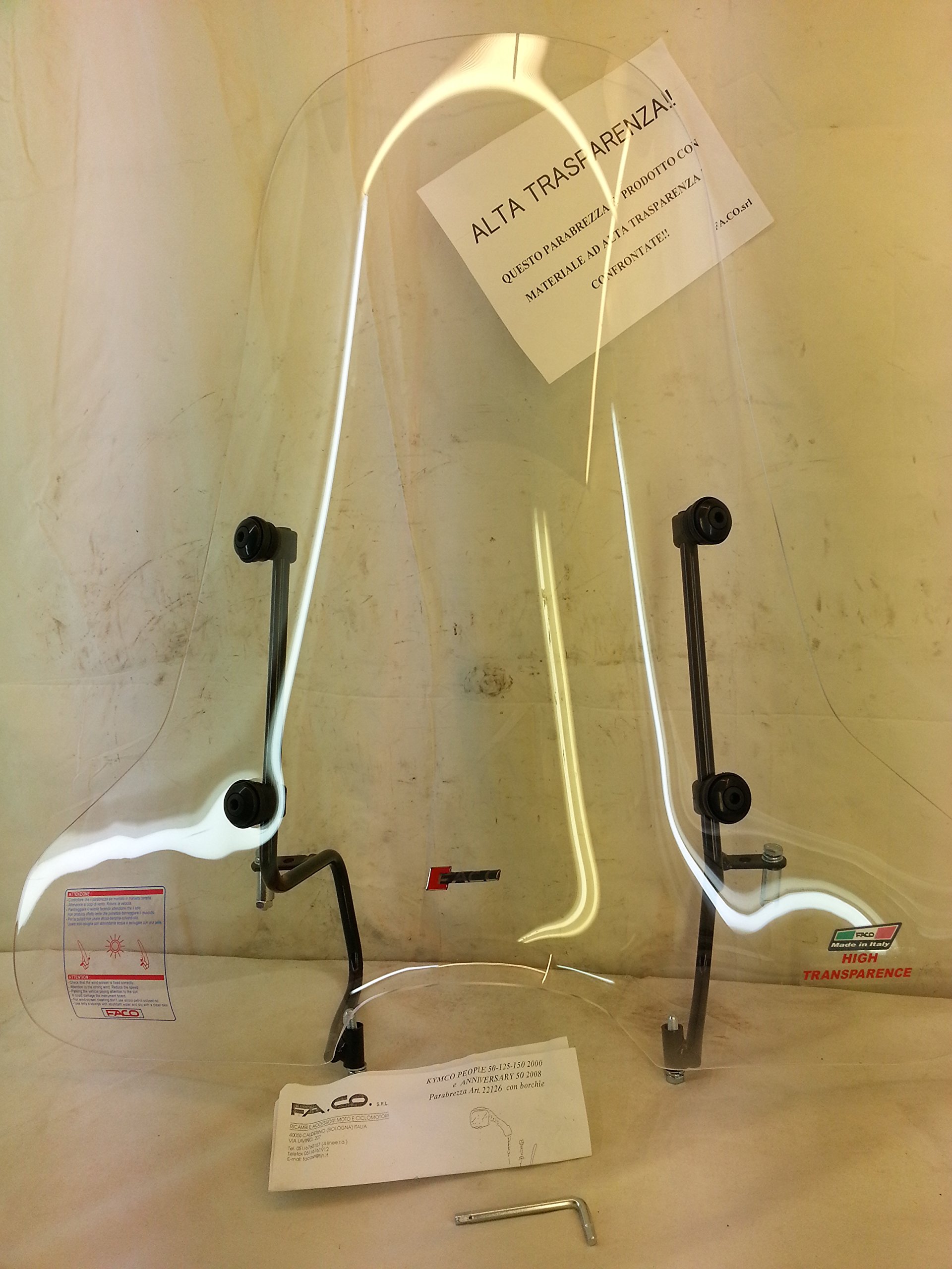 PARABREZZA KYMCO PEOPLE 50-125-150 2000 e ANNIVERSARY 2008 ART.22126 paravento
