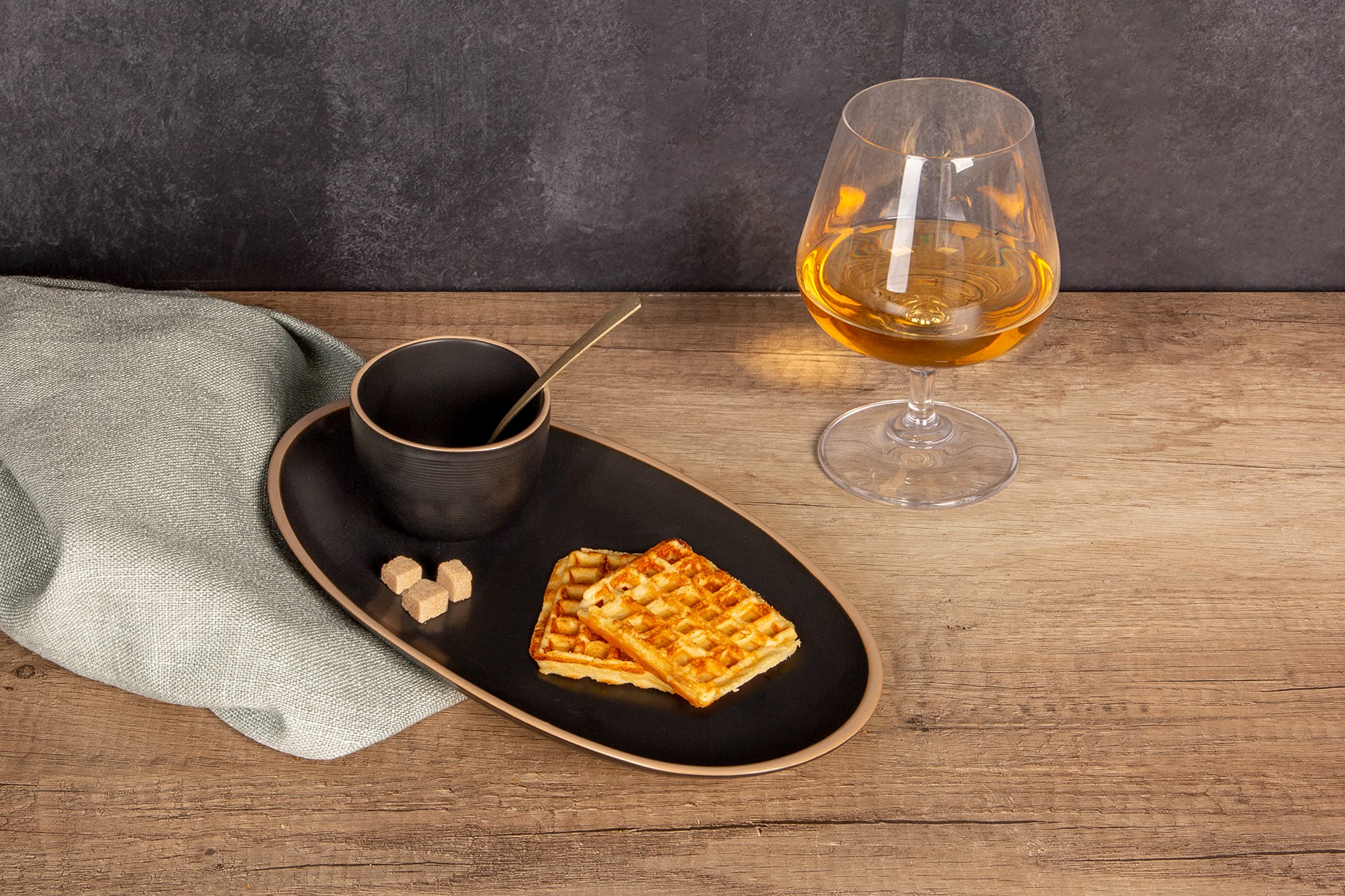 Cosy & Trendy Plato ovalado Galloway 29,5 x 16 cm, juego de 6