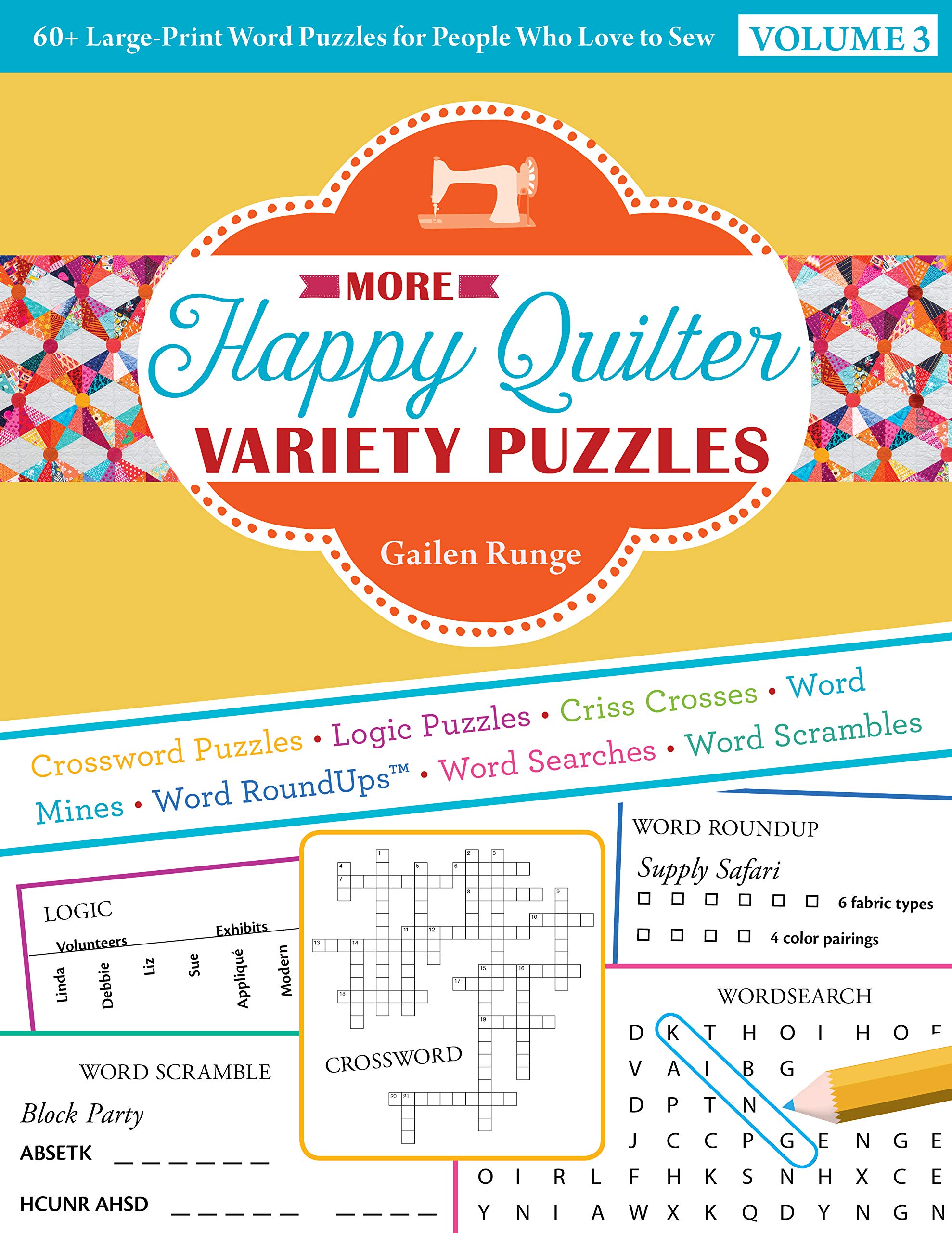 More Happy Quilter Variety Puzzles: 60+ Large-Print Word Puzzles for People Who Love to Sew