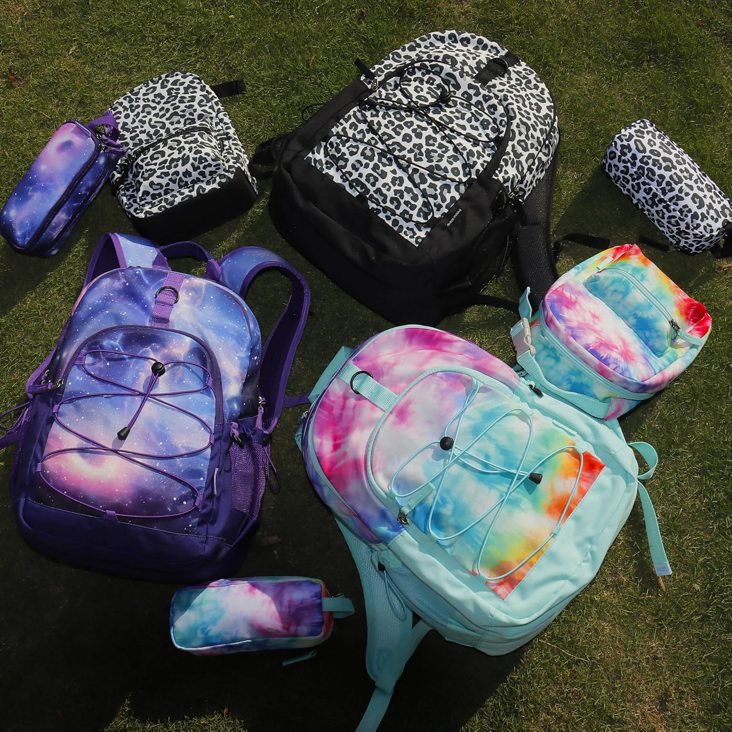 Choco Mocha Floral Backpack for Teen Girls, Travel School Backpack for Girls Middle School Large Bookbag 18 Inch, Green - Image 7