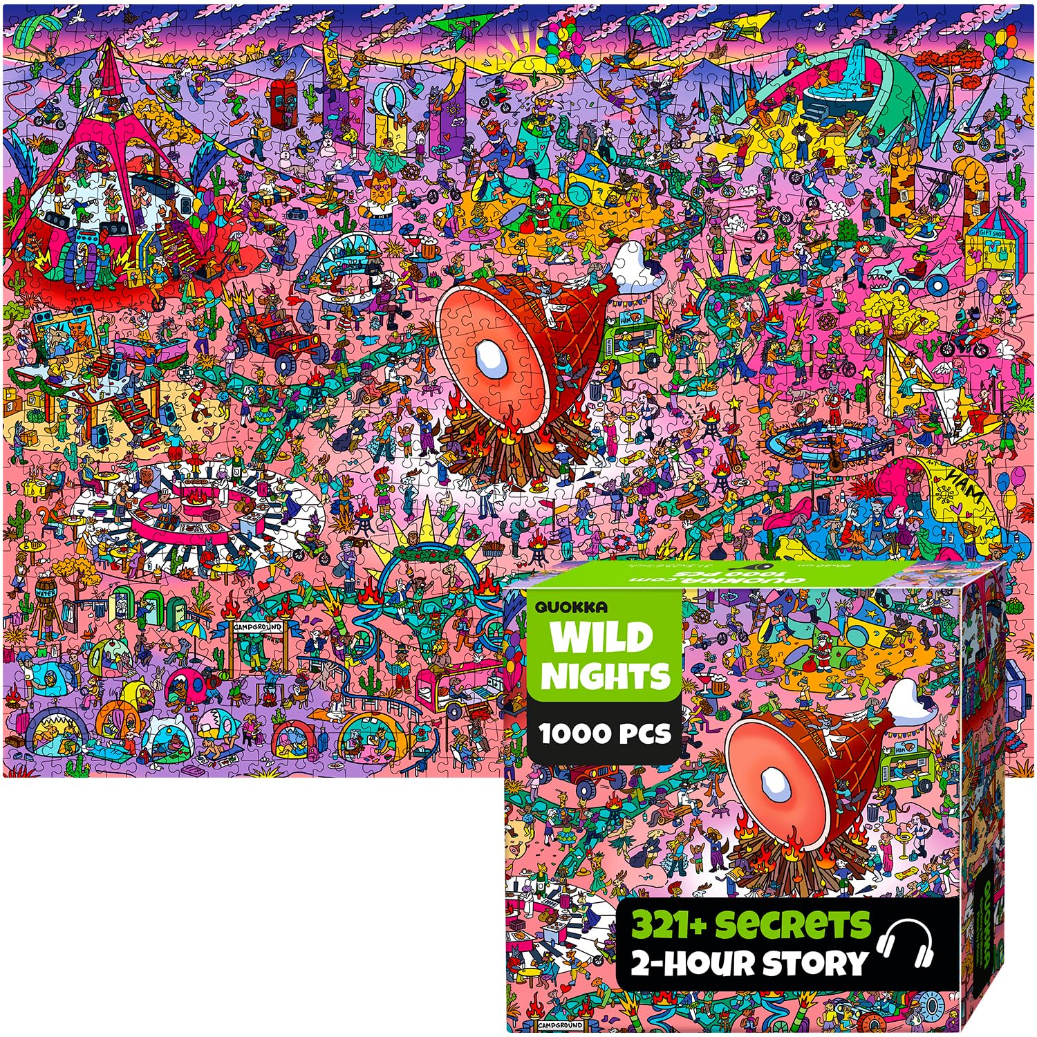 QUOKKA 1000 Piece Jigsaw Puzzle for Adults Knight – Premium Box Packaging with Extra Fun Challenges - Knight Puzzle - Perfect for Relaxation & Creativity & Gift Giving