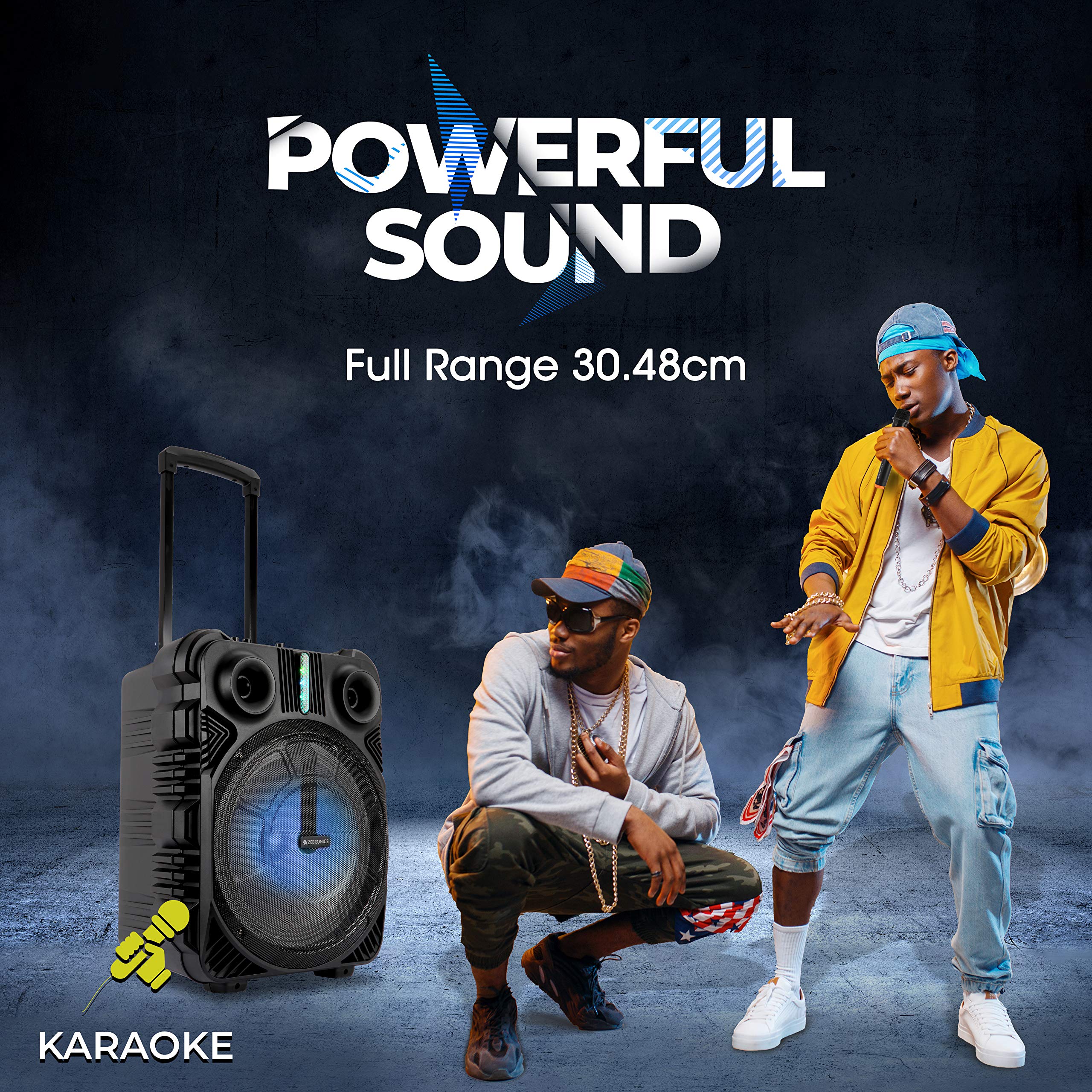 Zebronics Zeb TRX211 Moving Monster Trolley Speaker with LED