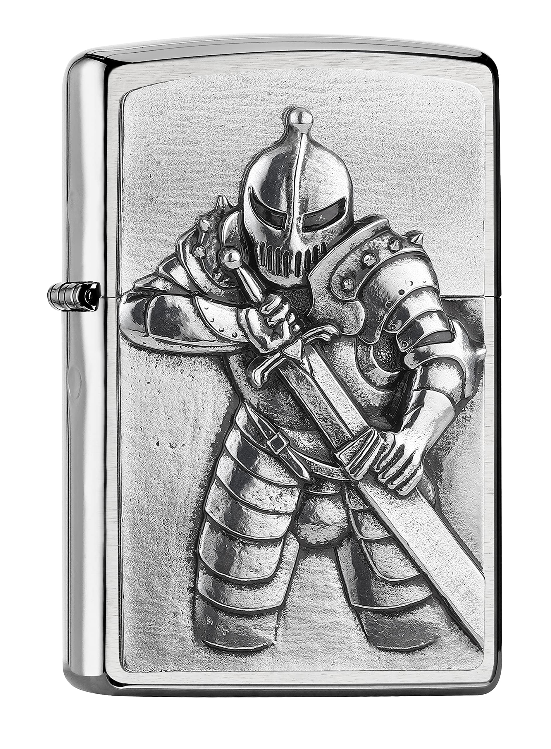 Zippo Lighter, Metal, Brushed Chrome, One Size