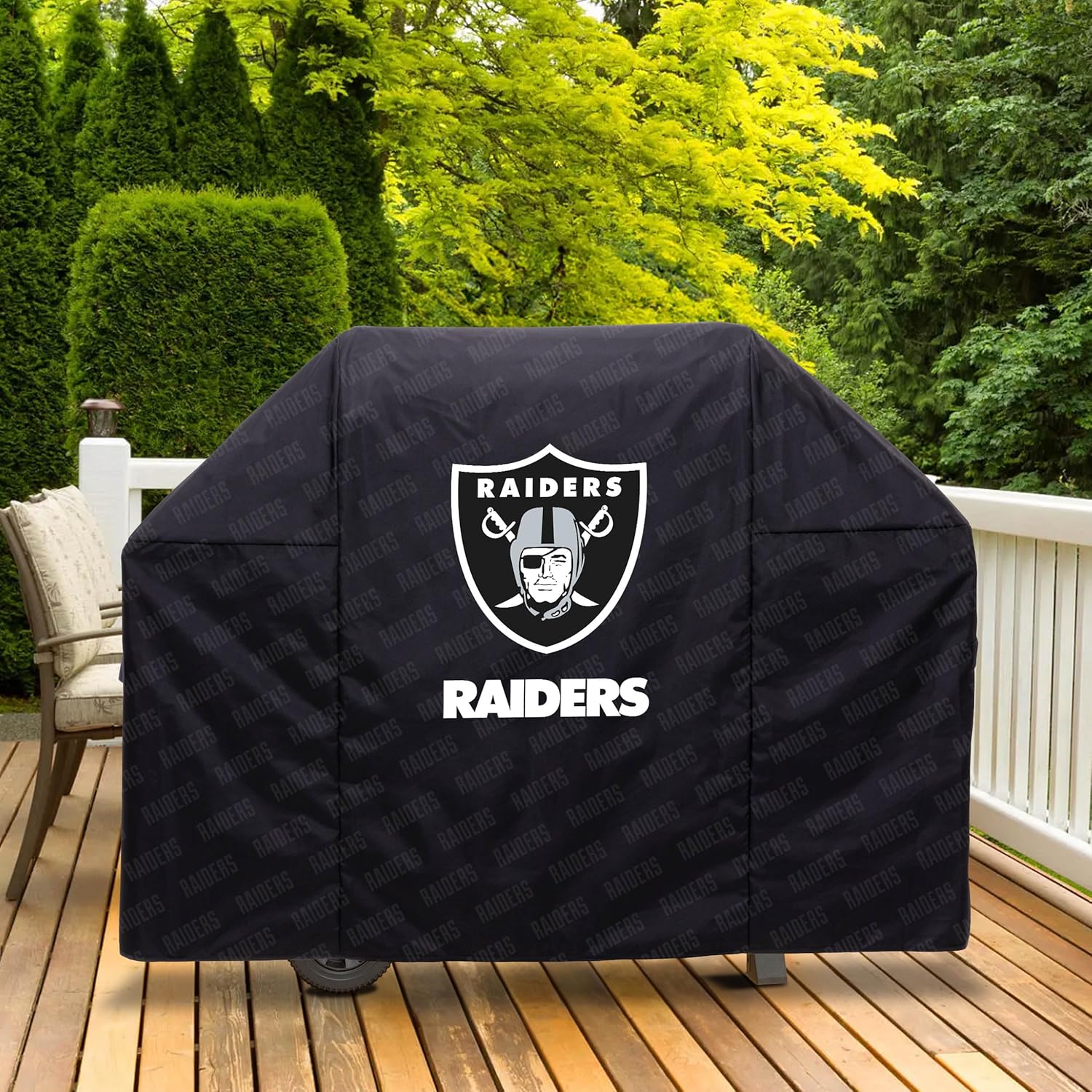 YouTheFan NFL Heavy Duty Waterproof Grill Cover – UV Resistant, Durable Polyester BBQ Cover, Weatherproof Protection for Outdoor Gas or Charcoal Grills, for Grills up to 5’ Wide