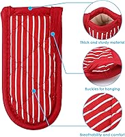 Vista 4 de 4 fundas de mango caliente, fundas de mango de sartén de hierro fundido, fundas resistentes al calor, cubiertas de mango de sartén para mangos