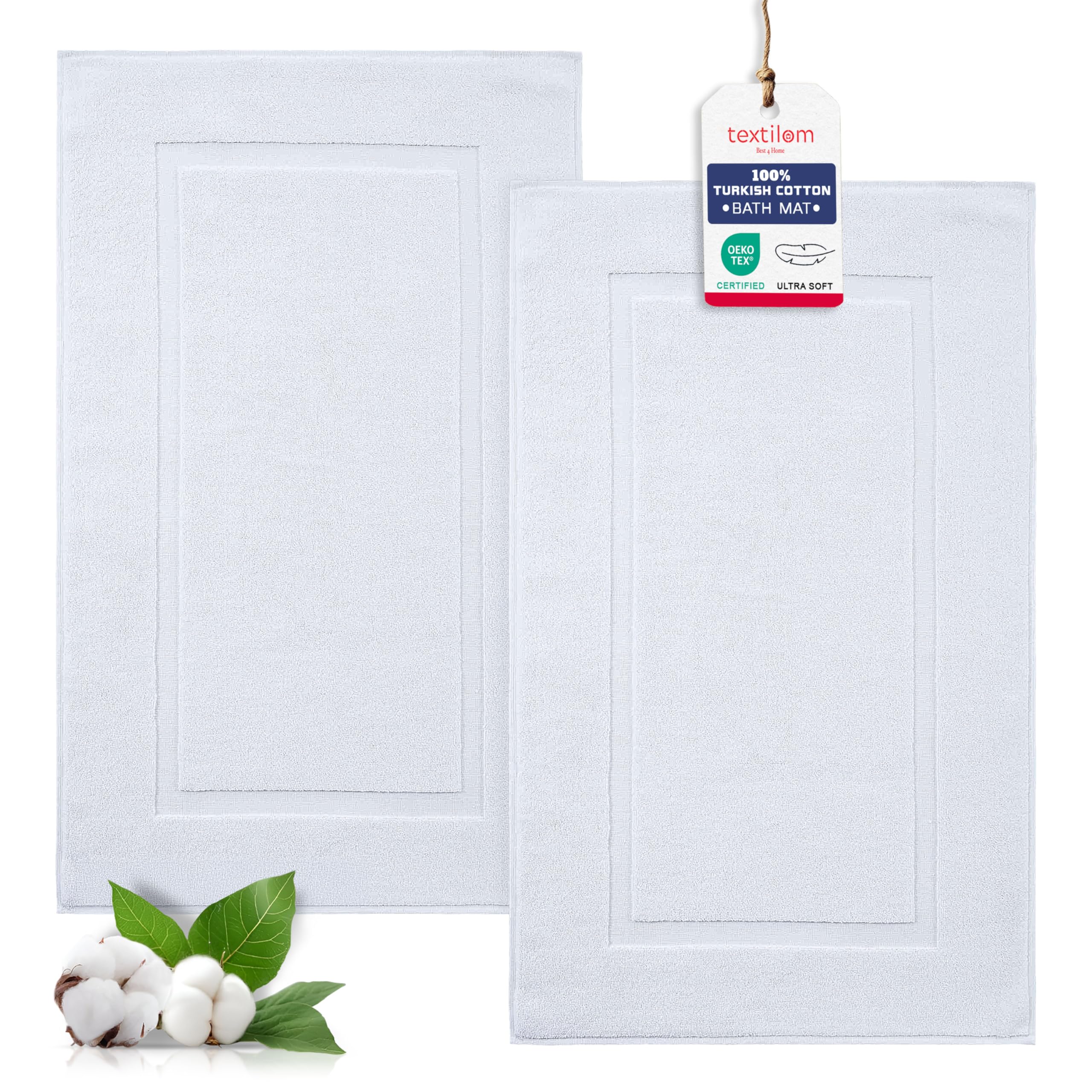 Amazon.co.jp: TEXTILOM ラグジュアリー 2枚パック バンド付きコットン