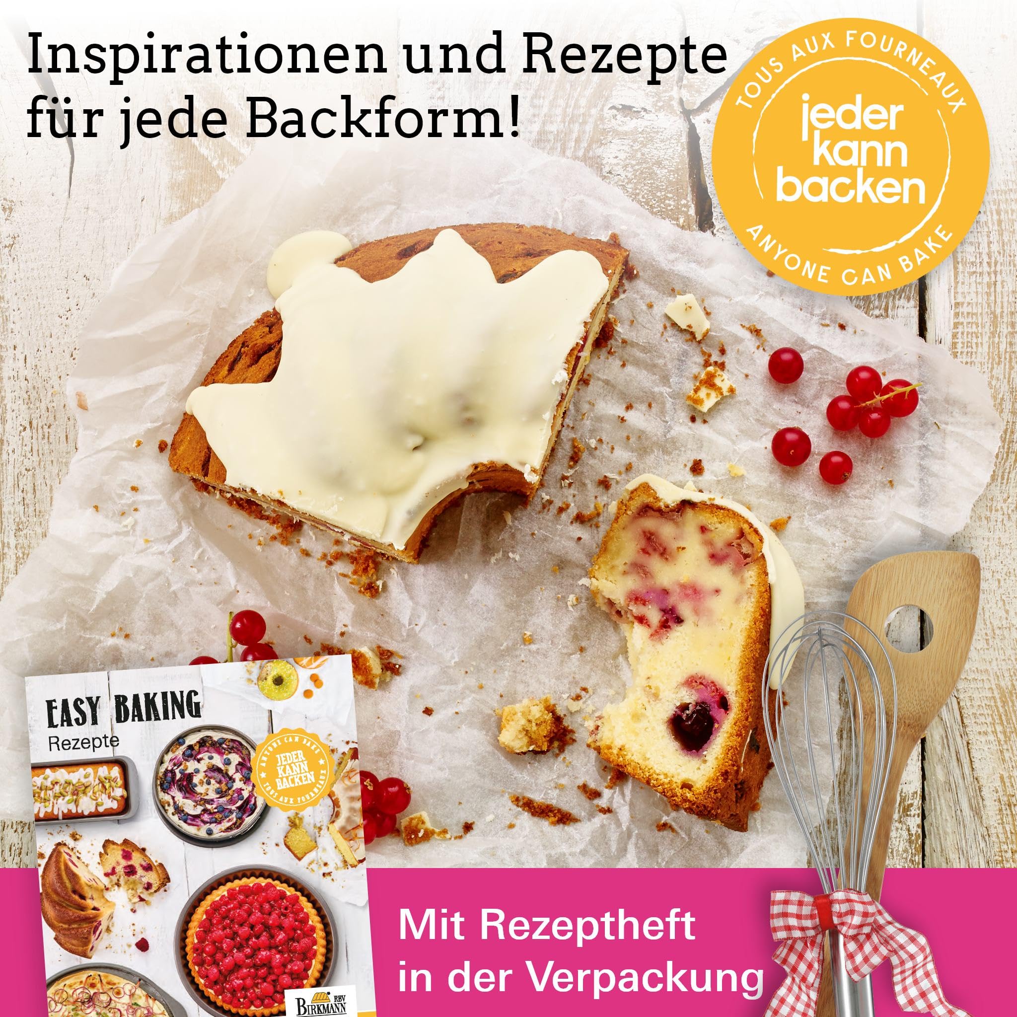 Birkmann, Backformen-Set, 3-tlg., bestehend aus Springform 26 cm, Kastenform 30 cm, Gugelhupfform 22 cm, mit hochwertiger Antihaftbeschichtung