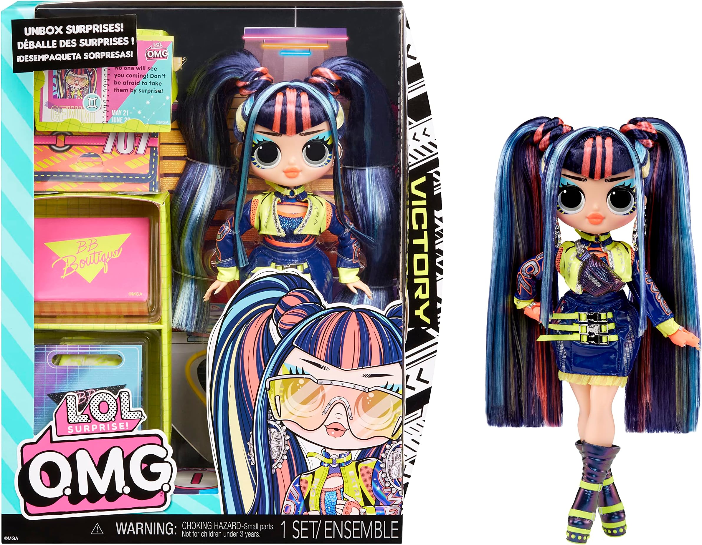 O.M.G. Fashion Doll - VICTORY - Includes Doll, Multiple Surprises, and Fabulous Accessories - Great for Kids Ages 4+, 10 inch (591504C3)