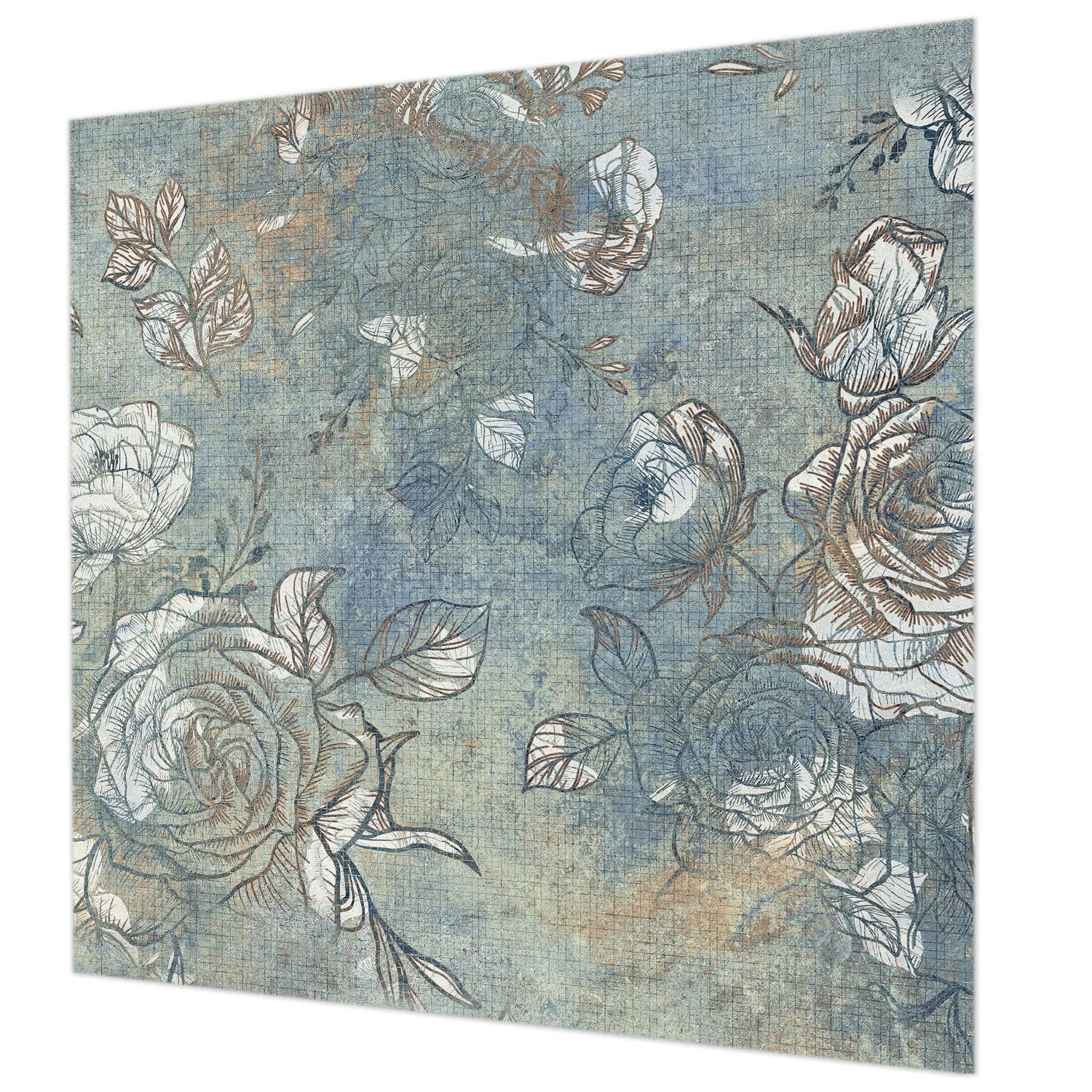 Papier Peint Intissé Facile à Nettoyer Tulup Roses 250x250 cm