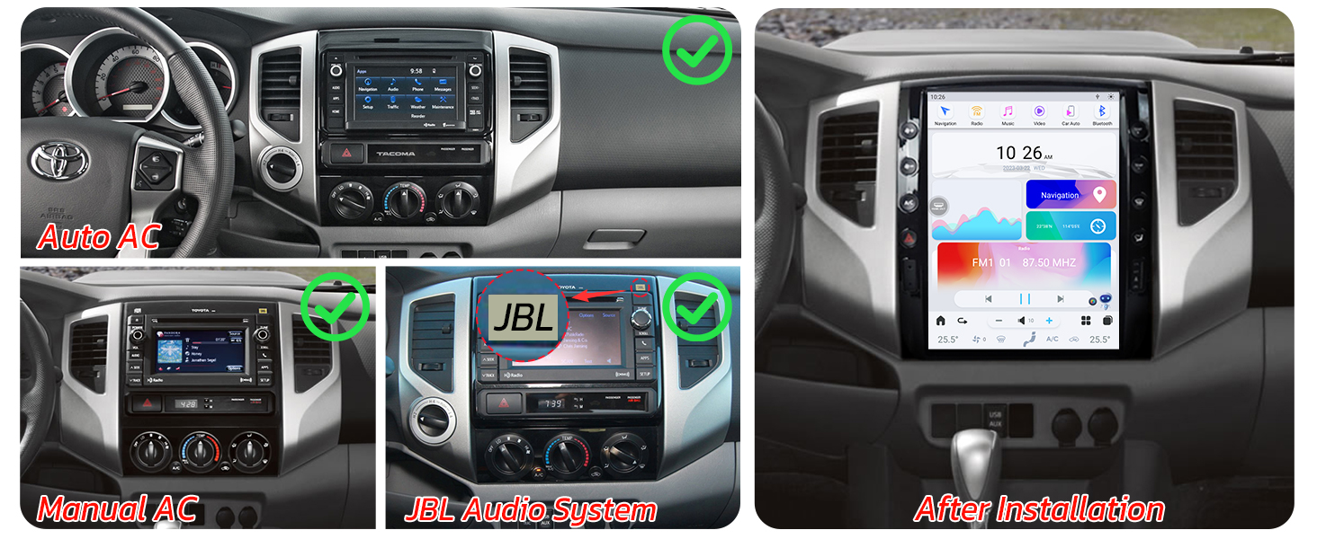 Autoradio 12,1 pour Toyota Hilux 2012-2015, stéréo, Carplay, mise à
