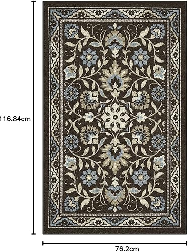 Vista 32 de Maples Rugs- Alfombra de cocina Marrón café,Azul,Marrón claro