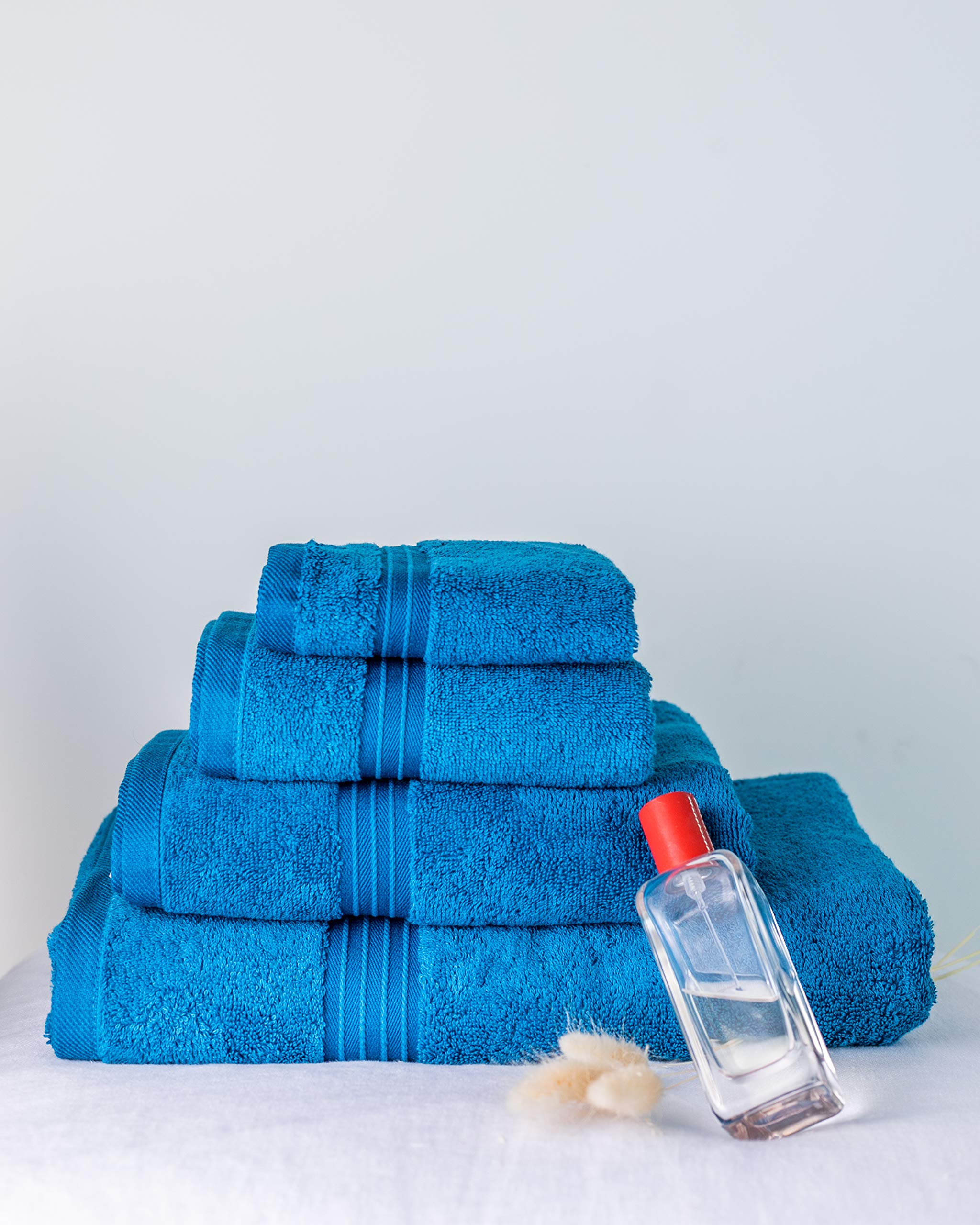 SODOFO Home Cotton Single Towel - Set 4 Pieces (Moonlight Blue)