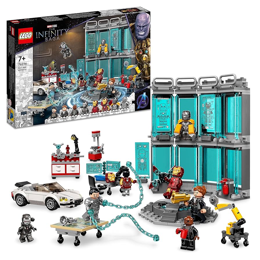 LEGO 76216 Marvel Zbrojownia Iron Mana: Zestawy do budowania