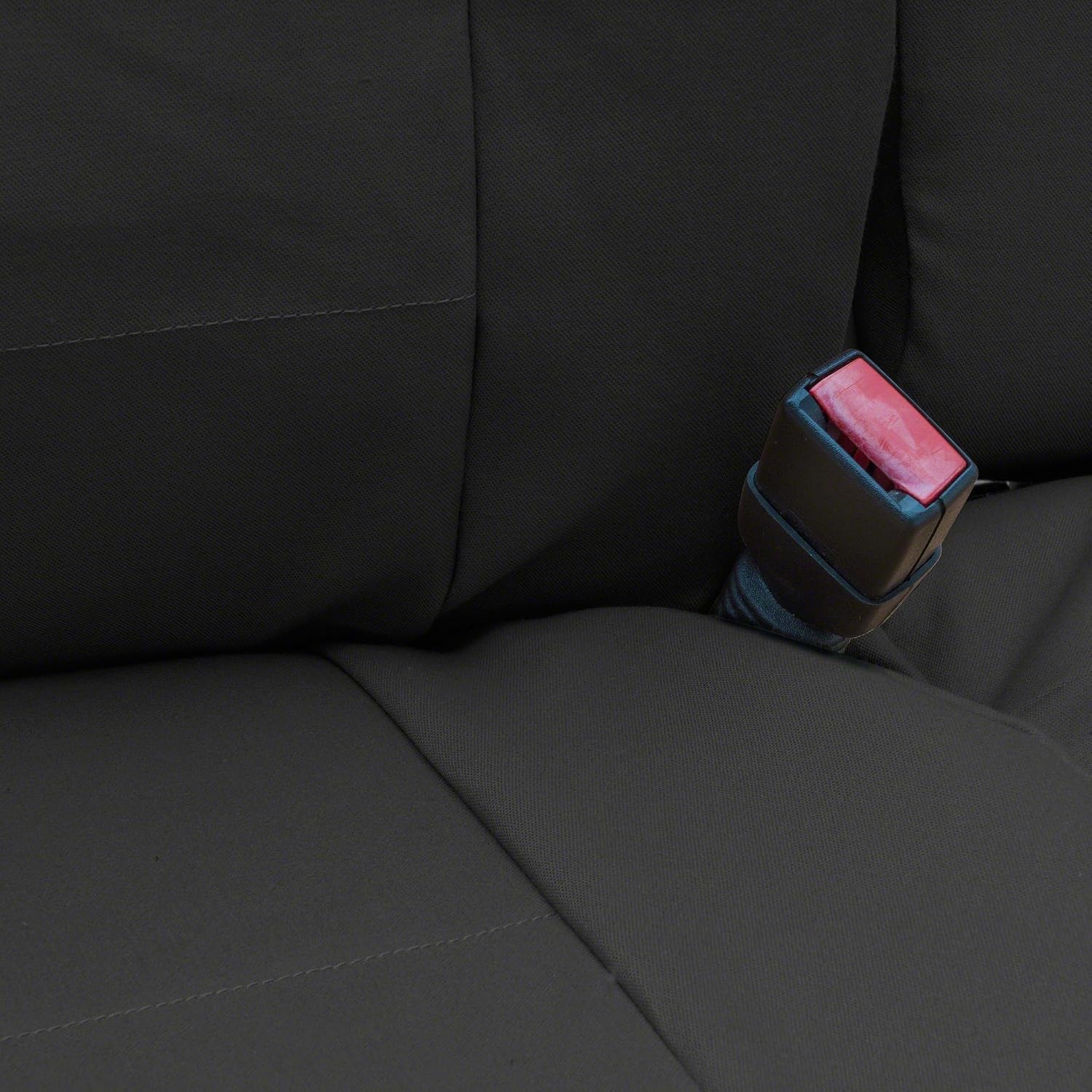 Coverking Custom Fit Front Bench Seat Cover for Select Chevrolet Models - Polycotton Drill (Black)