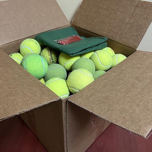 Miniatura 3 de 100 pelotas de tenis usadas, regalo perfecto para perros, incluye bolsa y lazo de primera calidad