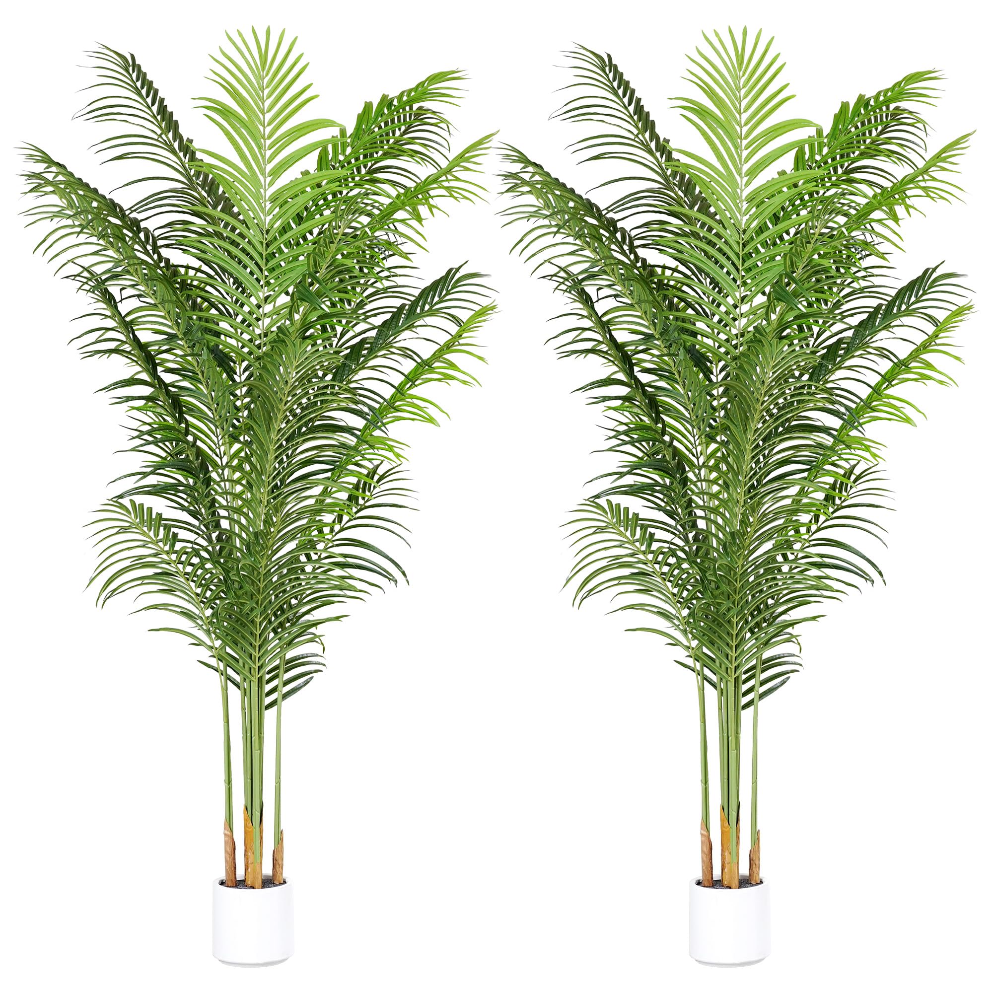 ProDeco Artificial Palm Tree for Home Decor Indoor 6.6Ft Large Tall Fake Plants Faux Tropical Areca Palm Silk Floor Plant in Pot Living Room Office