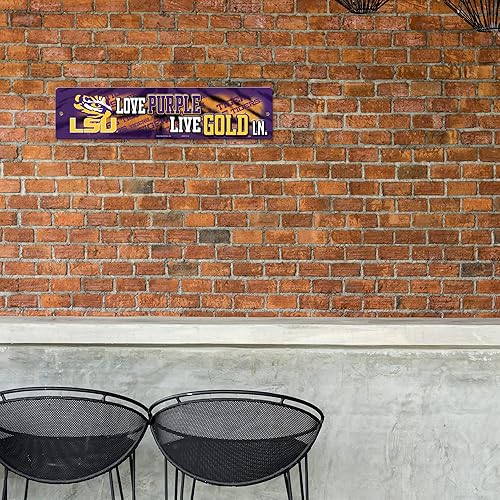 Vista 587 de Rico Industries Letrero de plástico de la NCAA de plástico de 4 x 16 pulgadas Alternativo