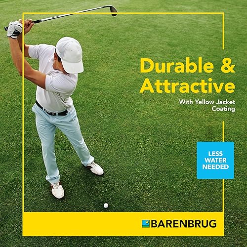 Miniatura 6 de Barenbrug Turf Saver RTF - Semilla de césped con revestimiento de semillas de chaqueta amarilla, menos agua autorreparable para césped alto para uso