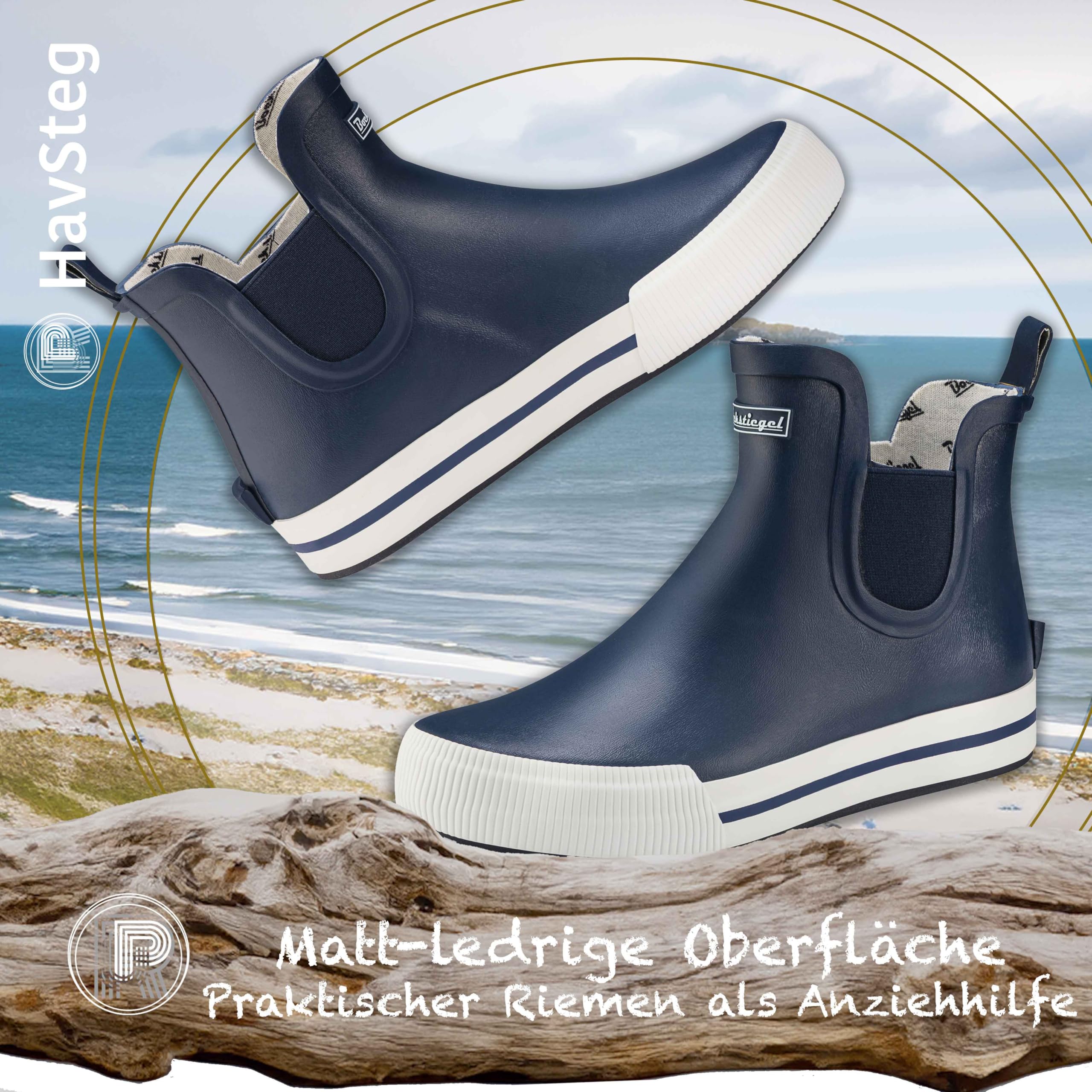 Ultrapower Unisex Gummistiefel | Regenstiefel aus dem Material Gummi l | Gummihalbstiefel | Matschstiefel Halbhoch | Brushed Design | Größen 36-47
