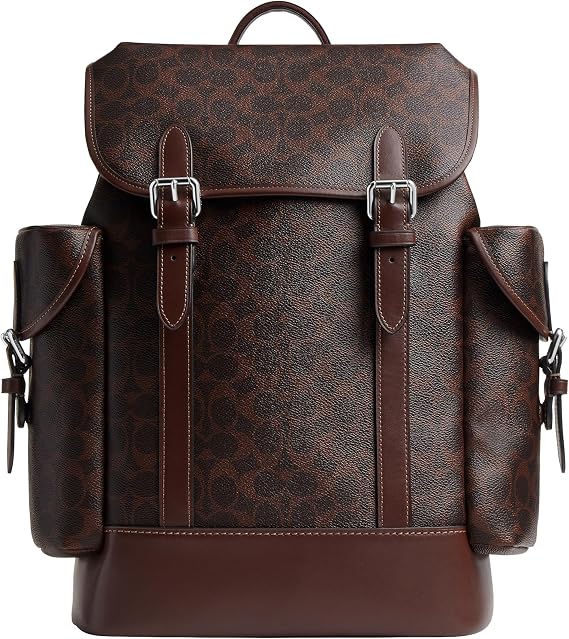 Coach Men's Hitch Backpack In Signature Canvas, Maple, One Size