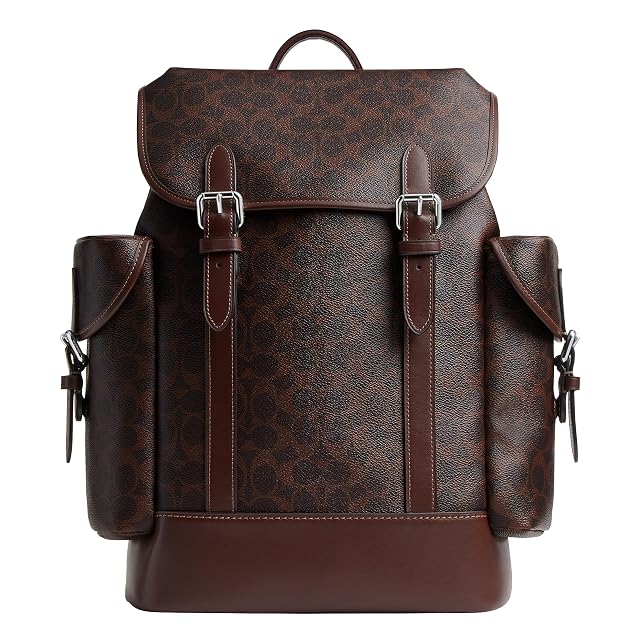 COACH Mens Hitch Backpack In Signature Canvas Maple One Size