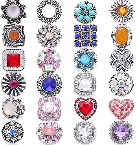 LKLDM Dijes de diamantes de imitación de estilo mixto con botones de jengibre de 180.787in para broches intercambiables, fabricación de joyas,