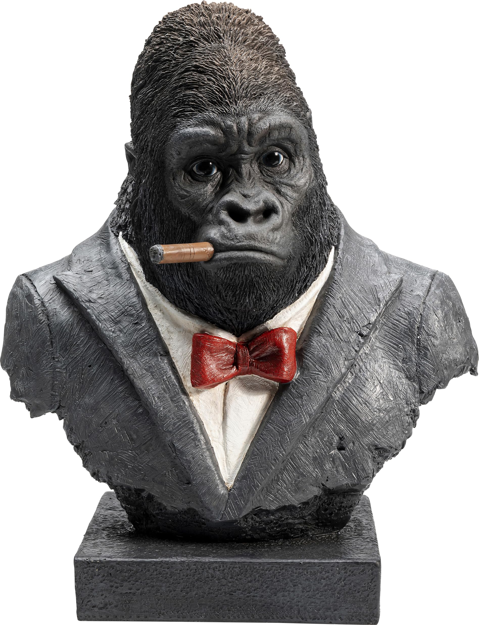 Kare Design Decorative object Smoking Gorilla, Black, 45x38x24 cm, Decorative figurine, Design, Home decor, Gorilla-motif, Home design, Interior, Decoration, Home trend, Gift, Table decor, Living room